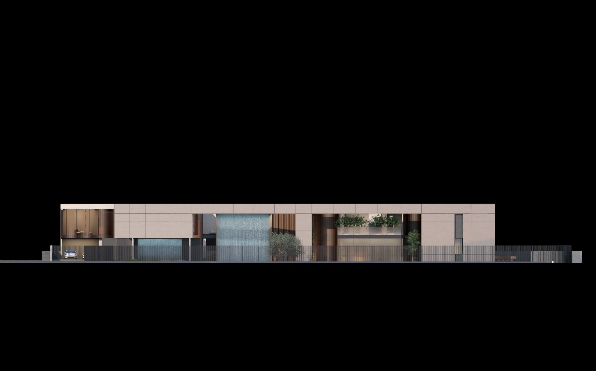 Architectural study of the front elevation