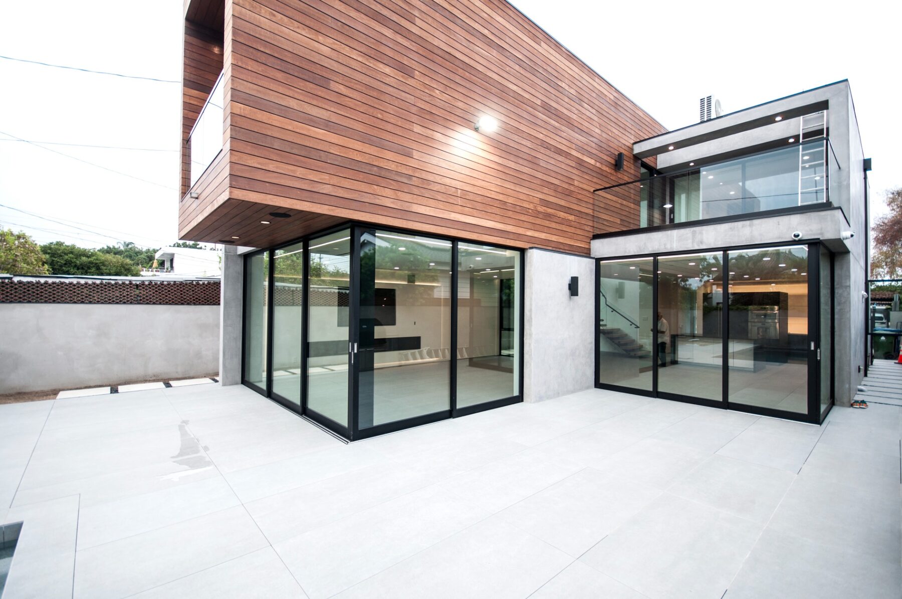 Built side and courtyard elevation