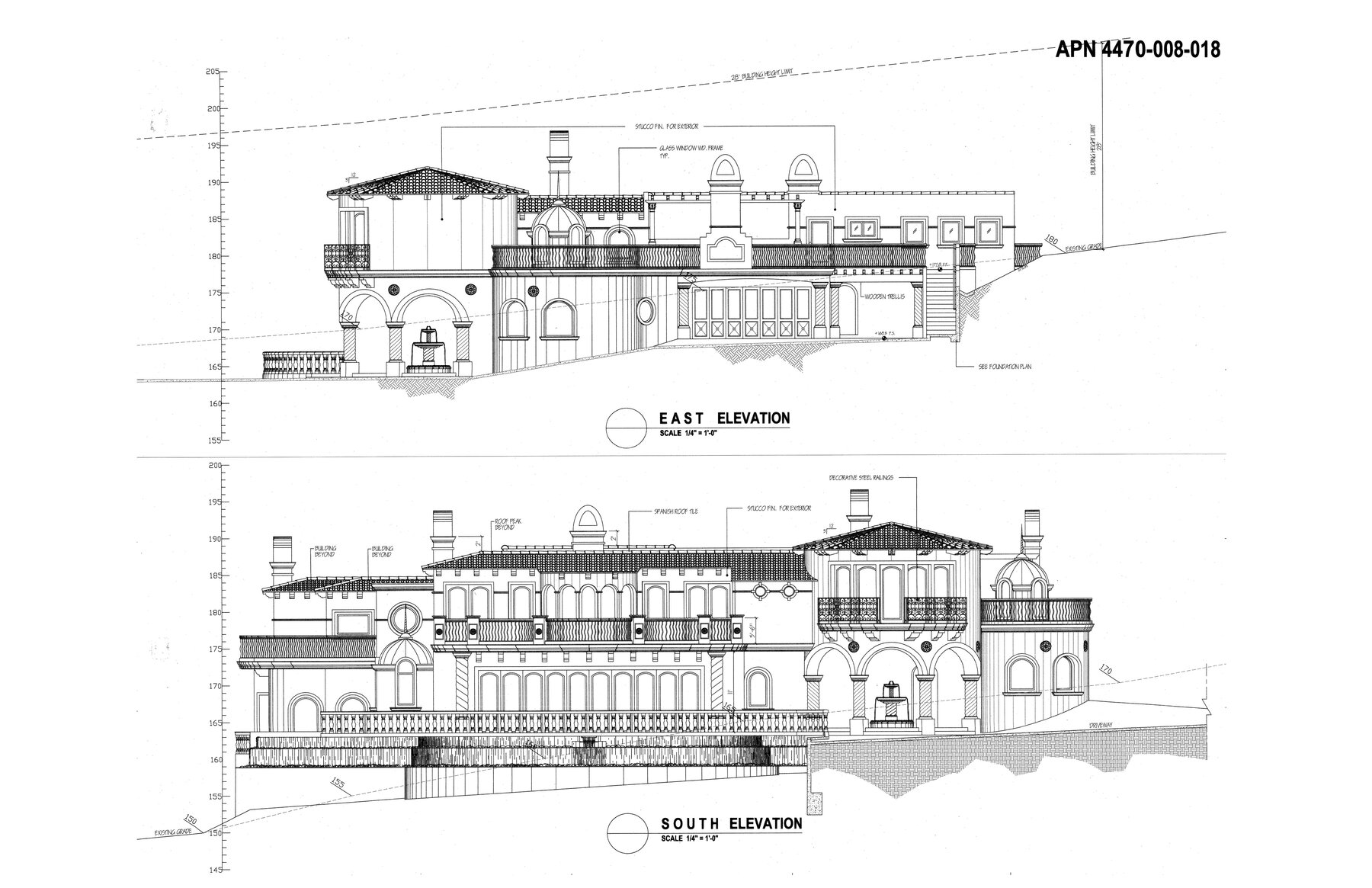 Existing elevations