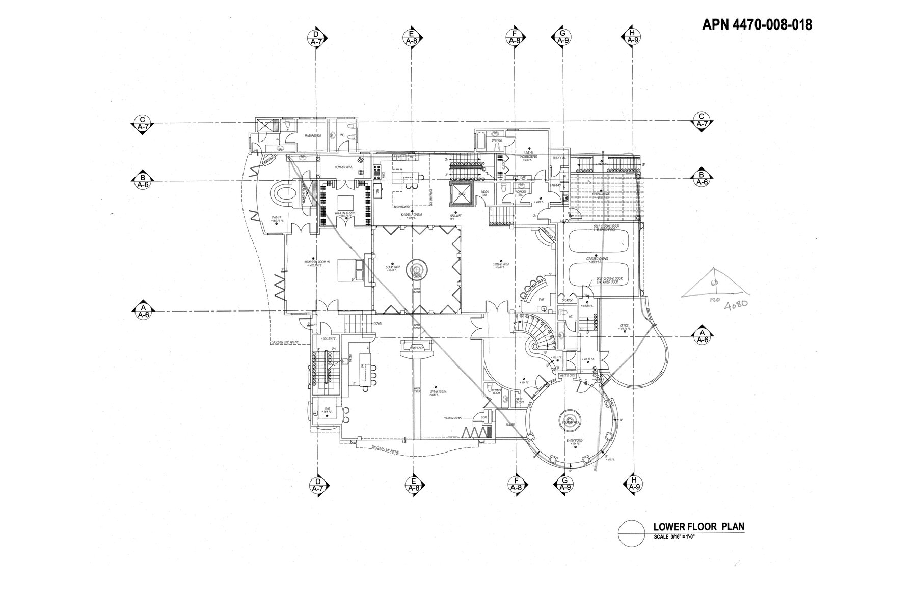 Existing first-floor plan
