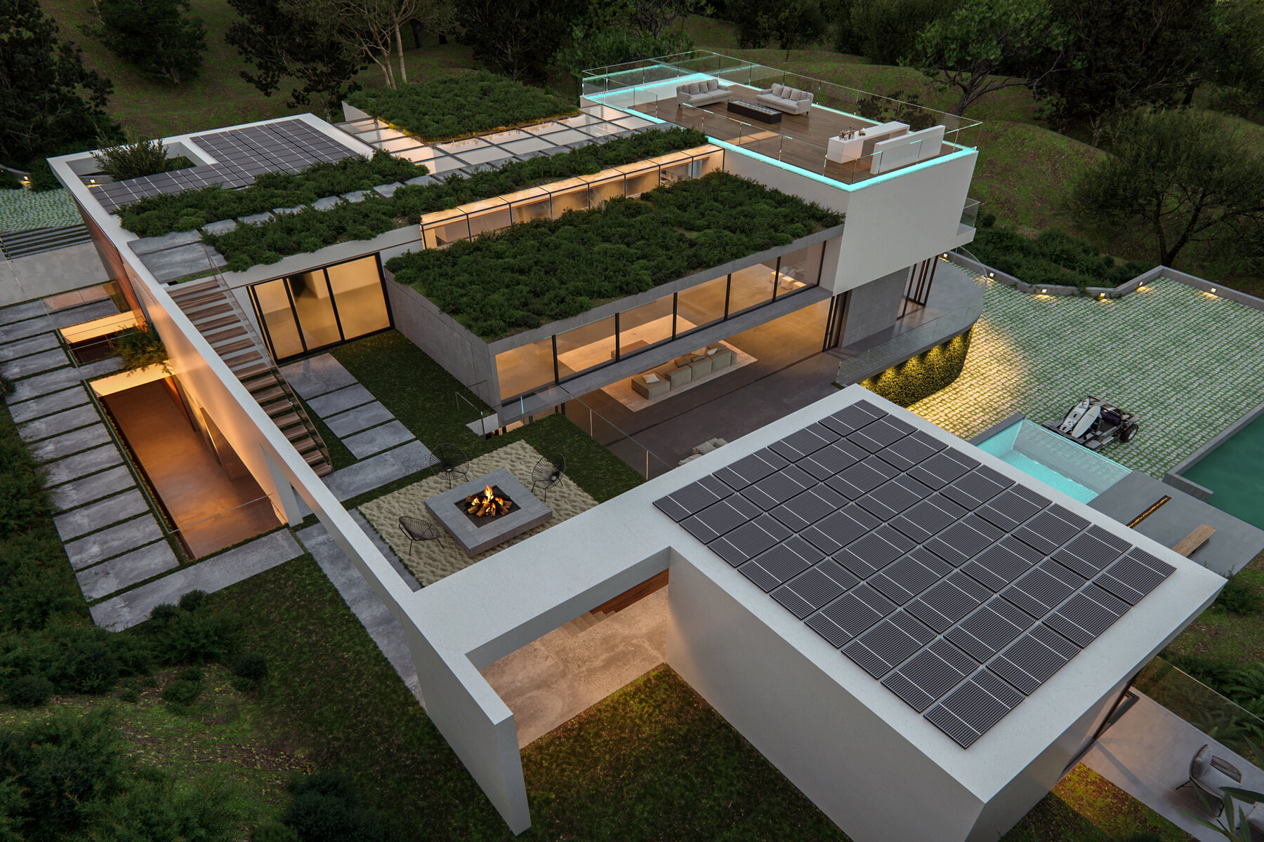 31801 PCH green roof aerial