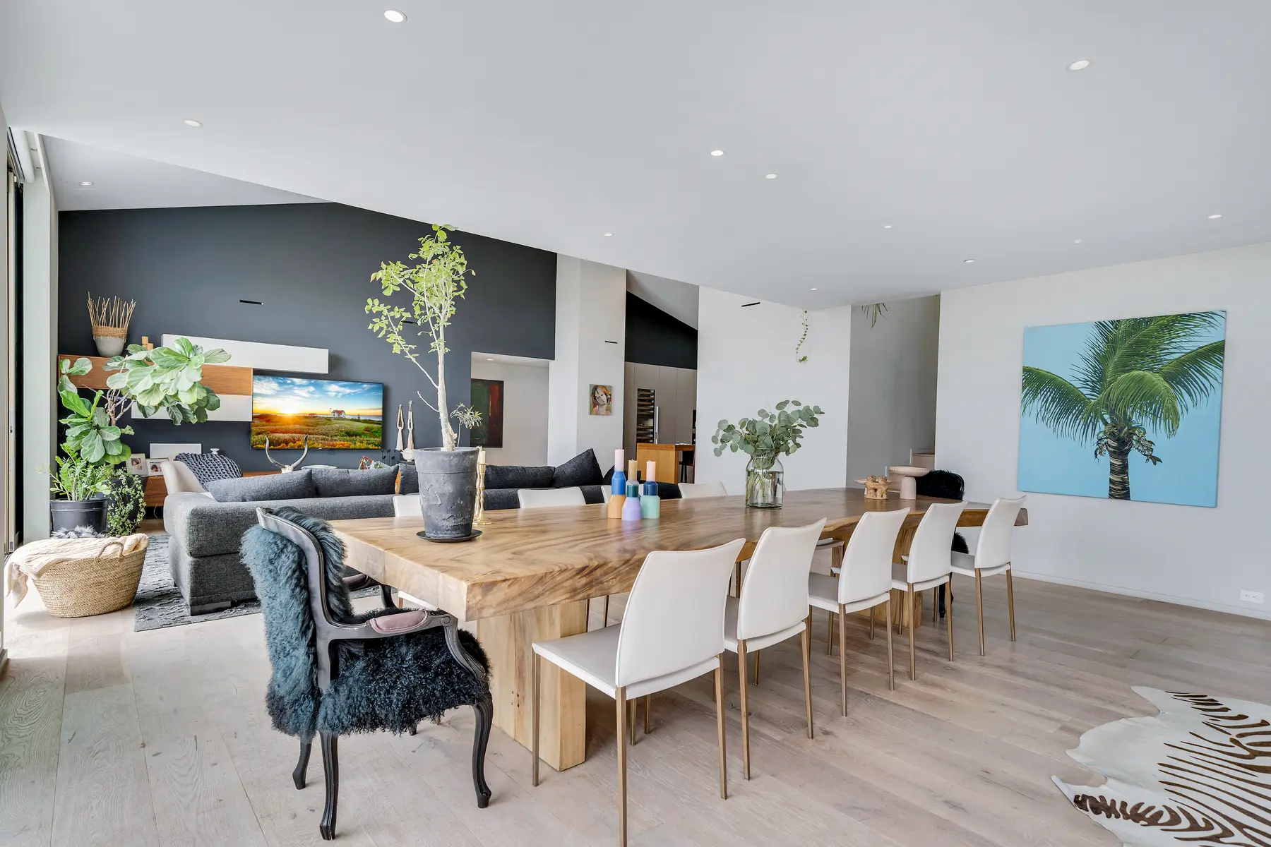 Dining space connected to the main living room