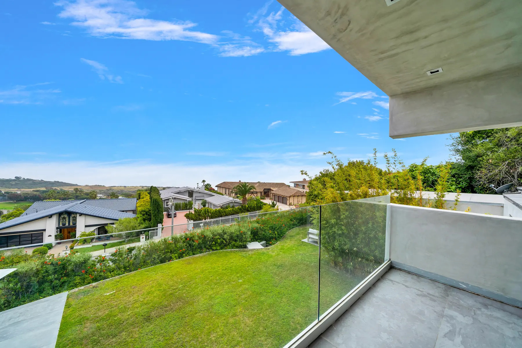 Upper terrace overlooking the Malibu landscape