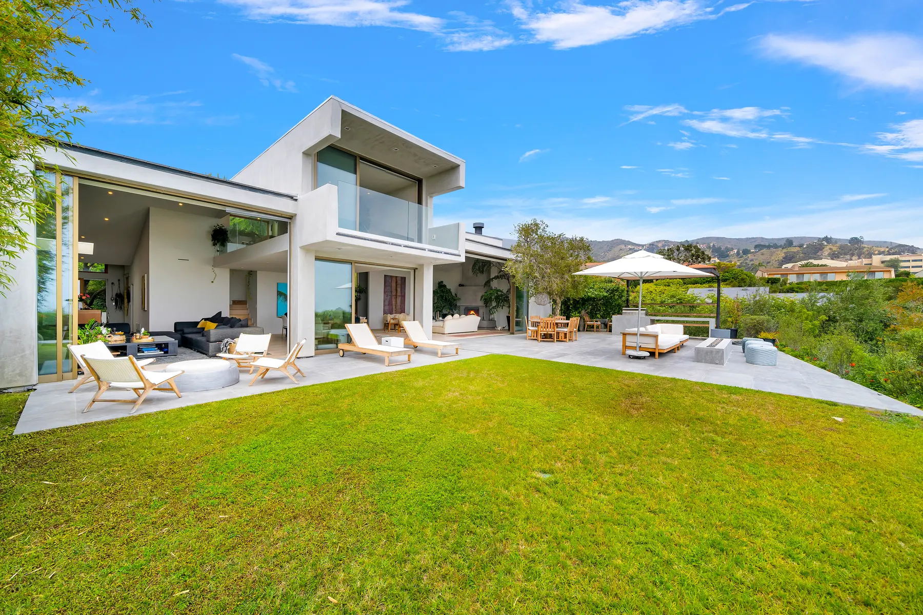 Garden elevation and outdoor living area