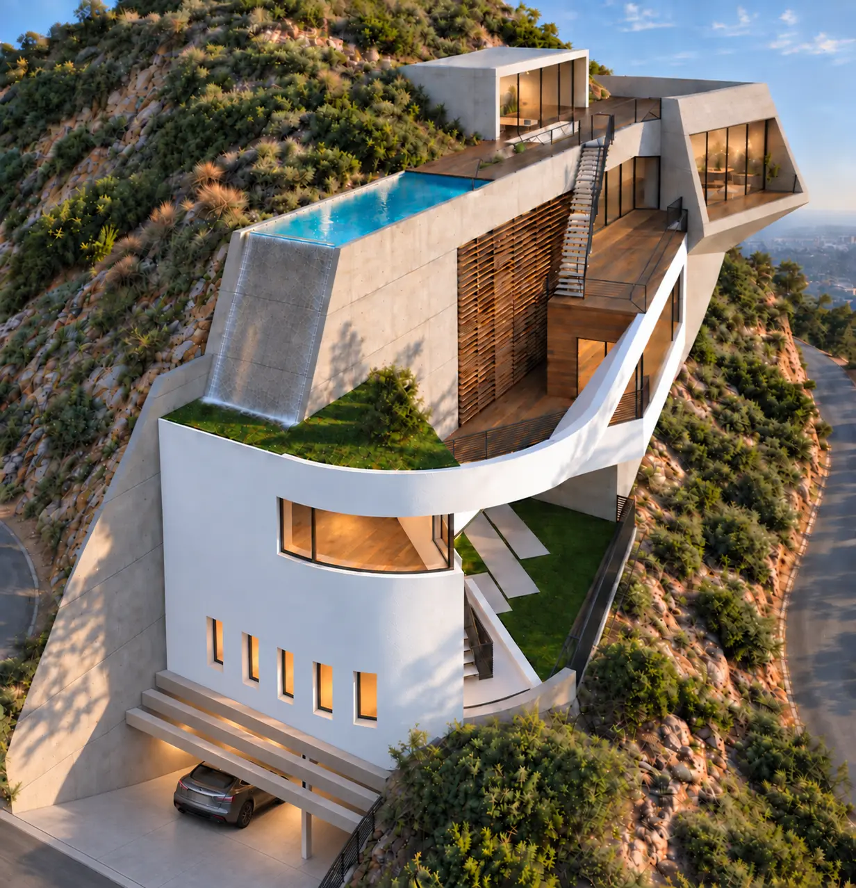 8689 Franklin hillside residence overlooking Los Angeles