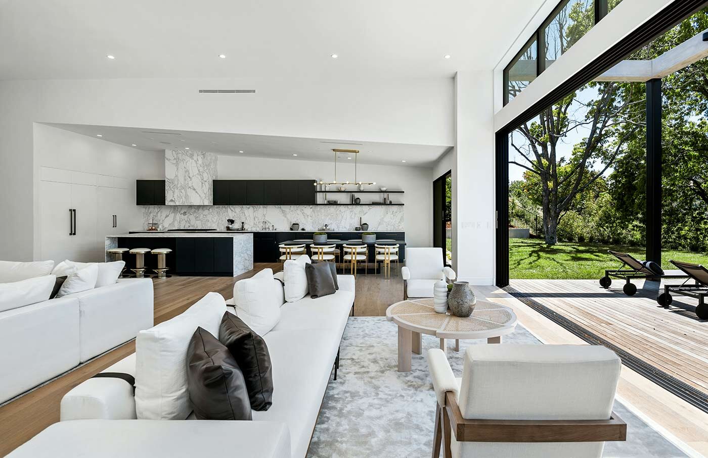 Open living and kitchen space