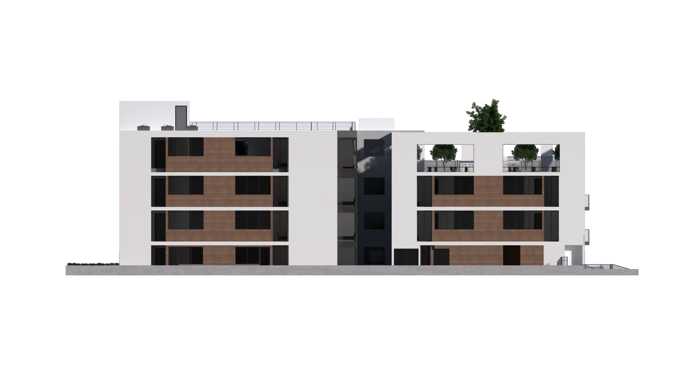 Left architectural elevation