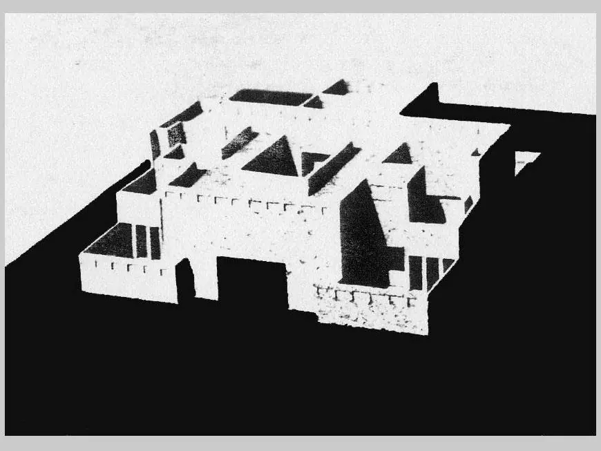 Physical model of a courtyard housing cluster