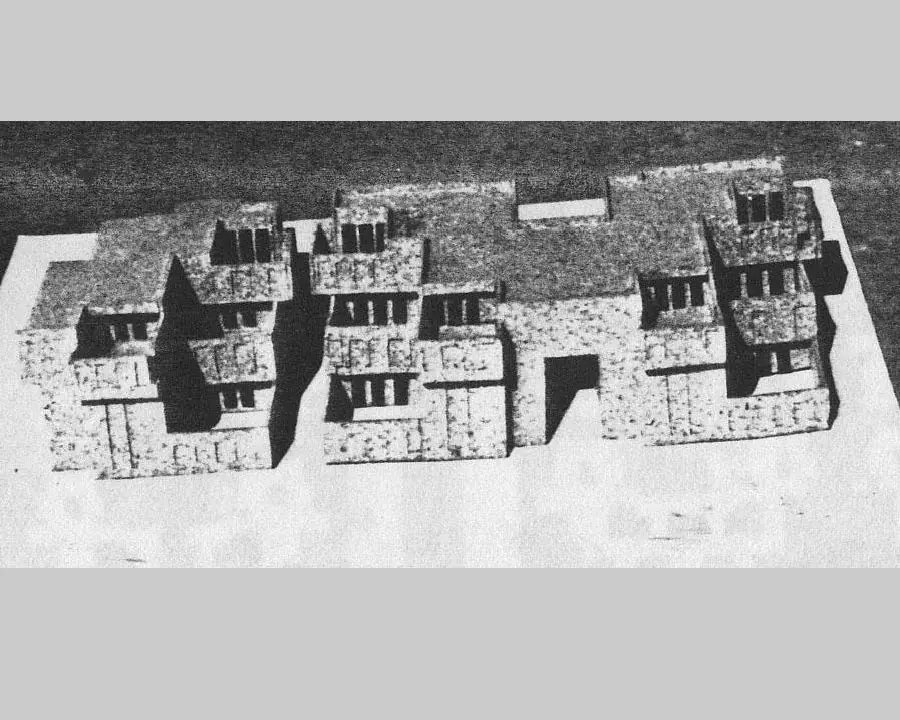 Physical model of clustered courtyard housing