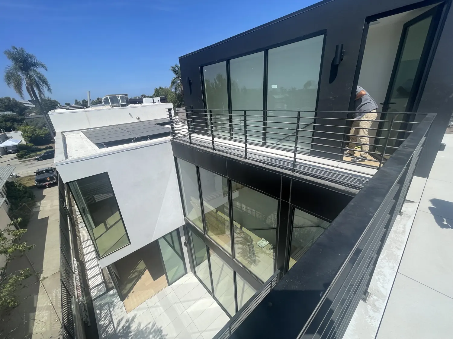 Upper view across the Federal courtyard and terrace