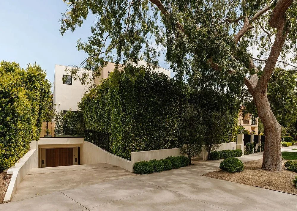 Driveway and landscape at the completed 116 Gretna Green residence