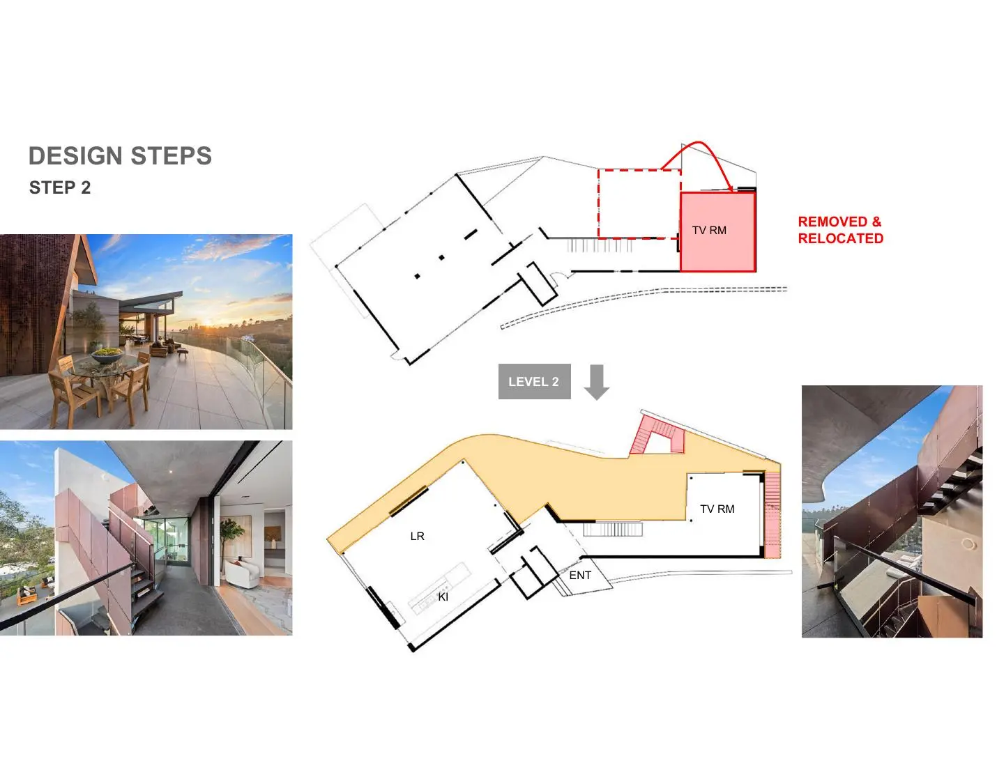 Readcrest design step two showing relocated spaces
