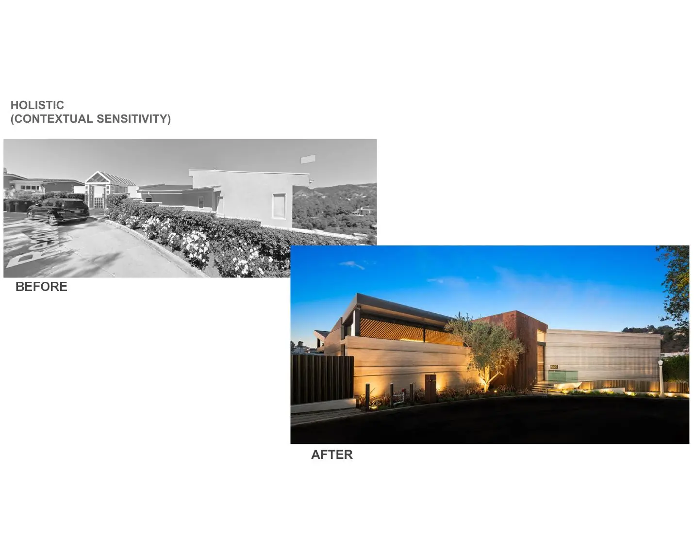 Readcrest before and after aerial comparison