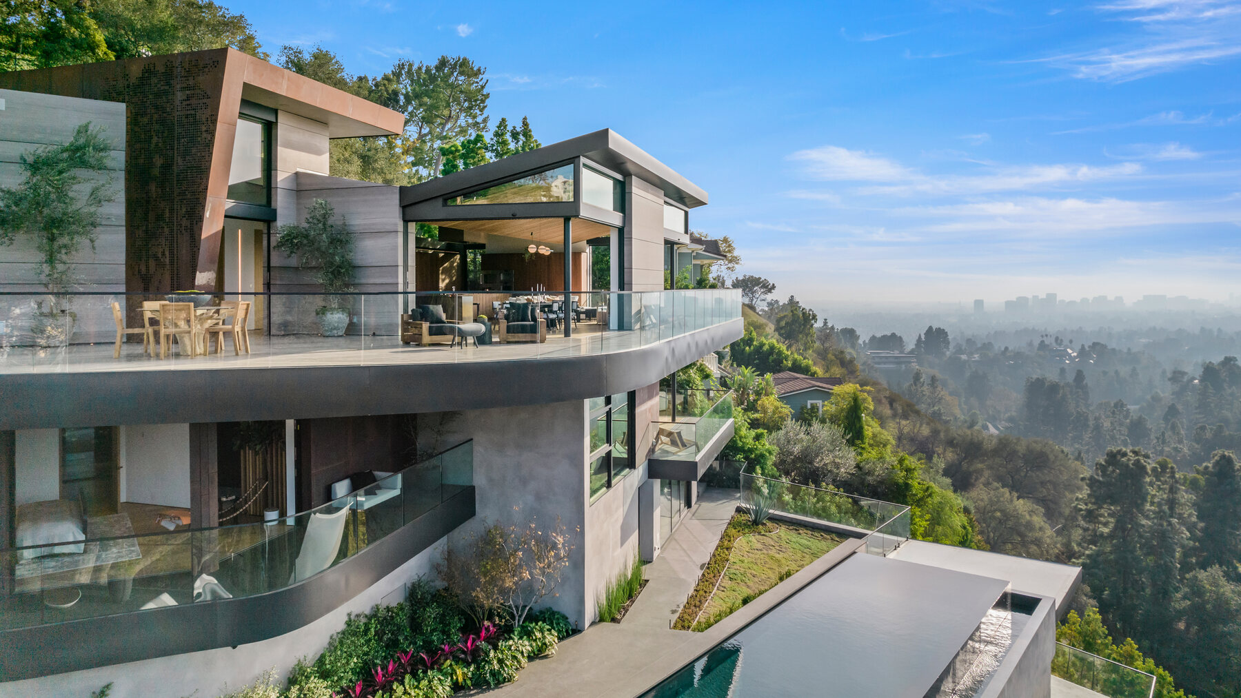 Readcrest residence from hillside