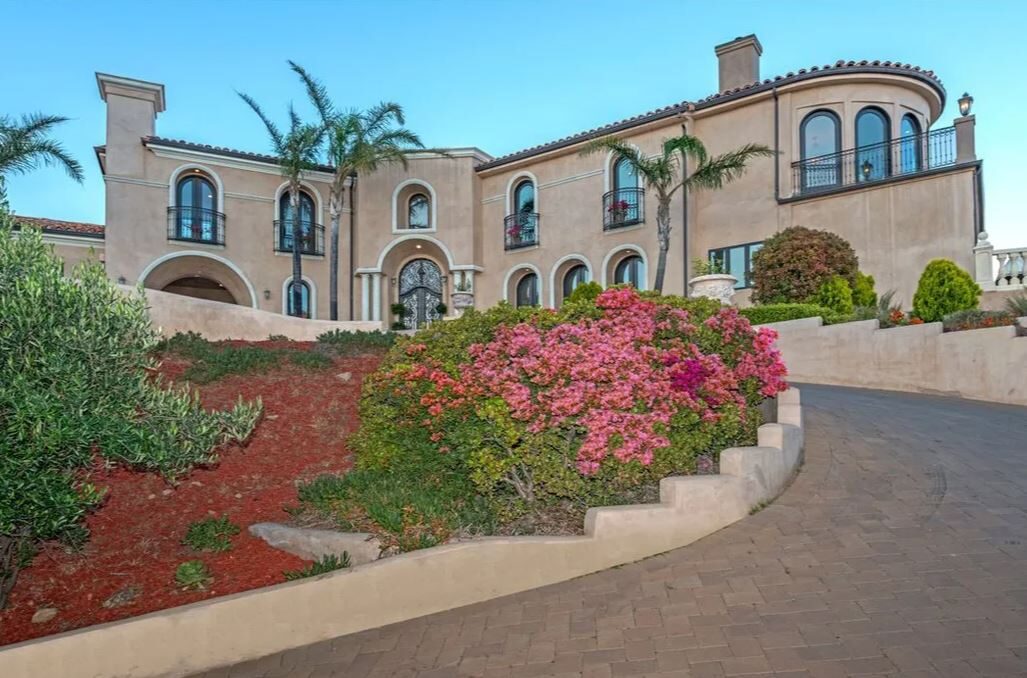 Driveway approach to the former residence