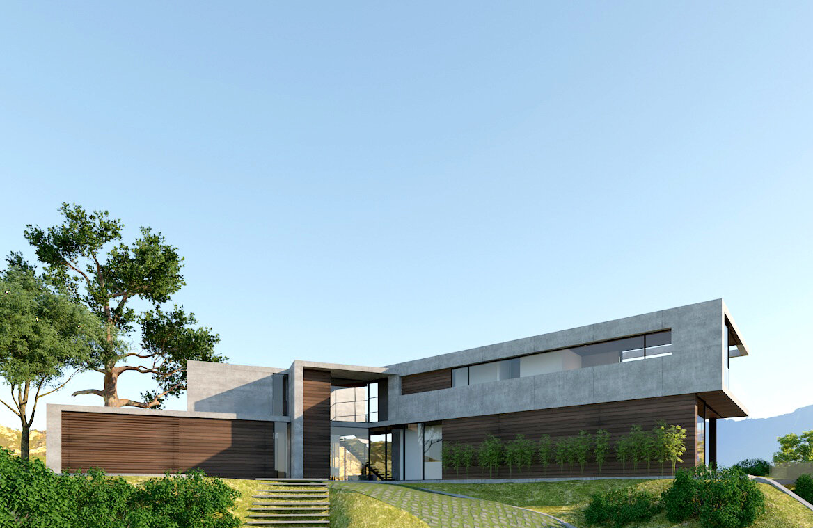 Front elevation of the modern Trancas proposal